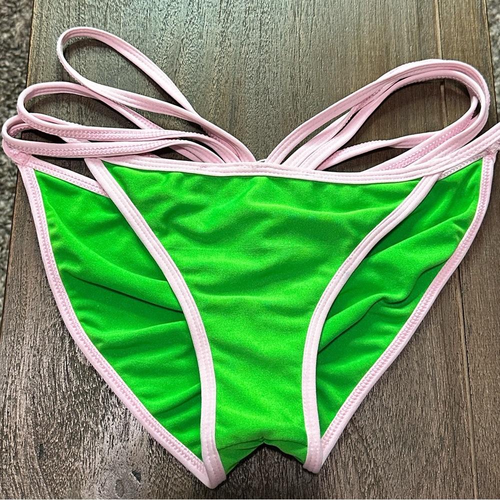 Pink/ Green Bikini Set - Picture 2 of 5